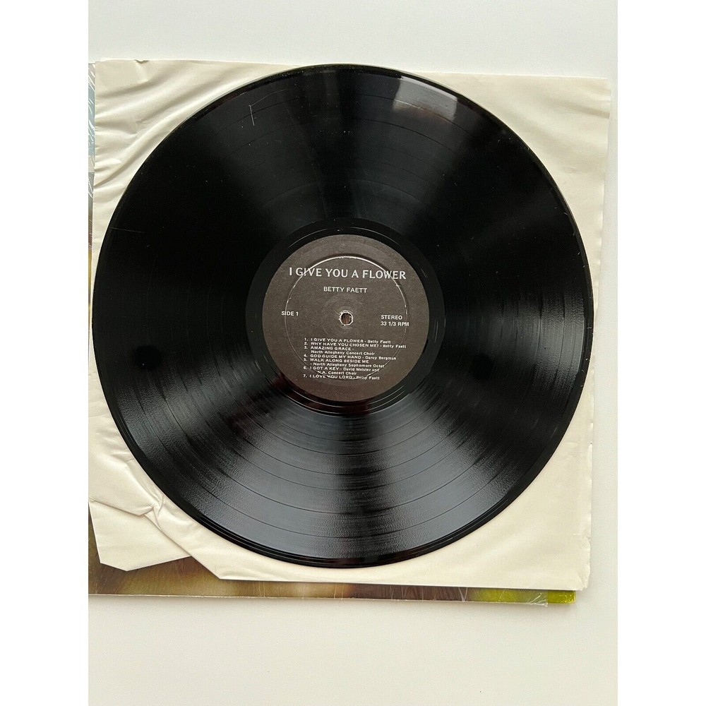 Betty Faett I Give You A Flower LP Shrink Self Release VG - Picture 4 of 7